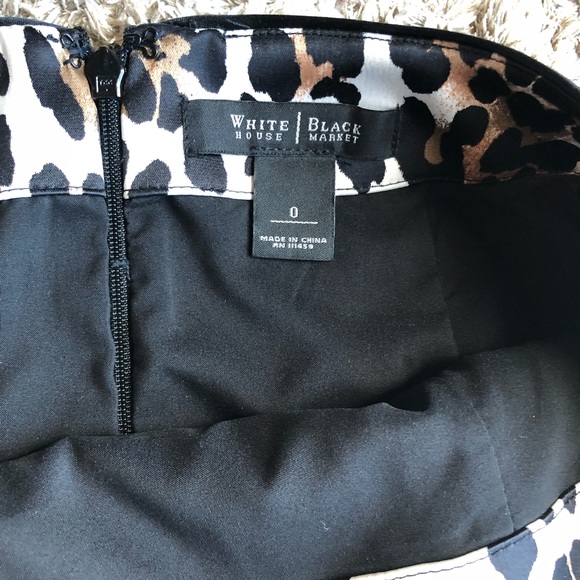 WHBM leopard pencil skirt. Sz.0 - Picture 3 of 4